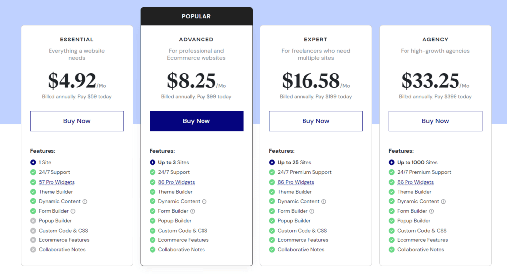 elementor_pricing_wordpress_page_builder